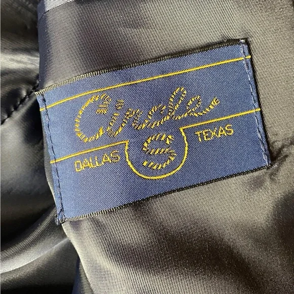 Circle S Western Blazer Jacket Mens 40R Gray Two Button Vtg Cowboy Dallas - Picture 3 of 5